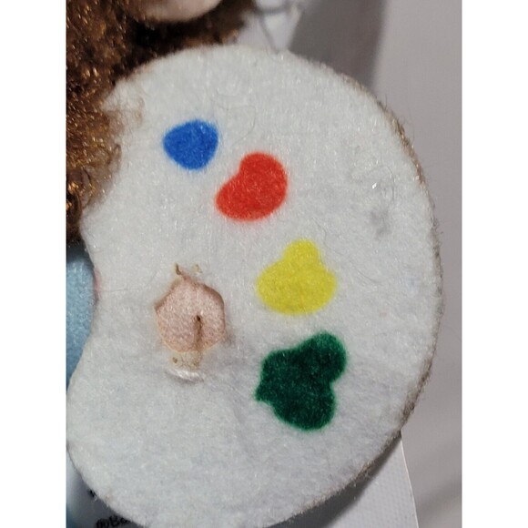 Bob Ross With Paint Brush And Pallette Fiesta Plush 6.5" Stuffed Animal - Picture 3 of 16